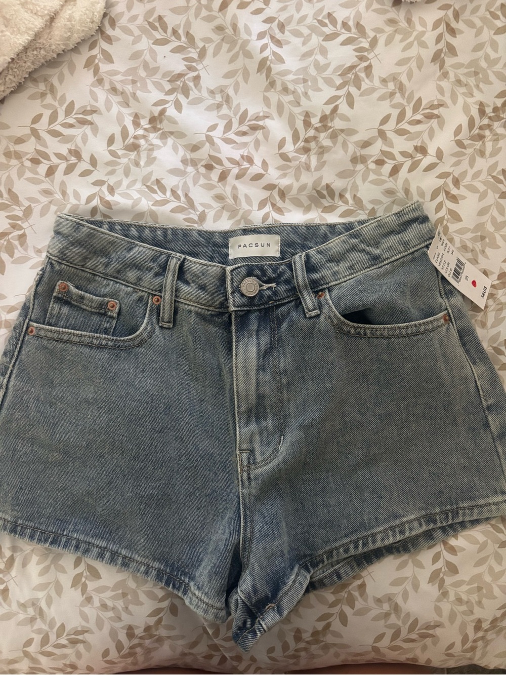 PacSun High-Rise Light Wash Denim Jean Shorts